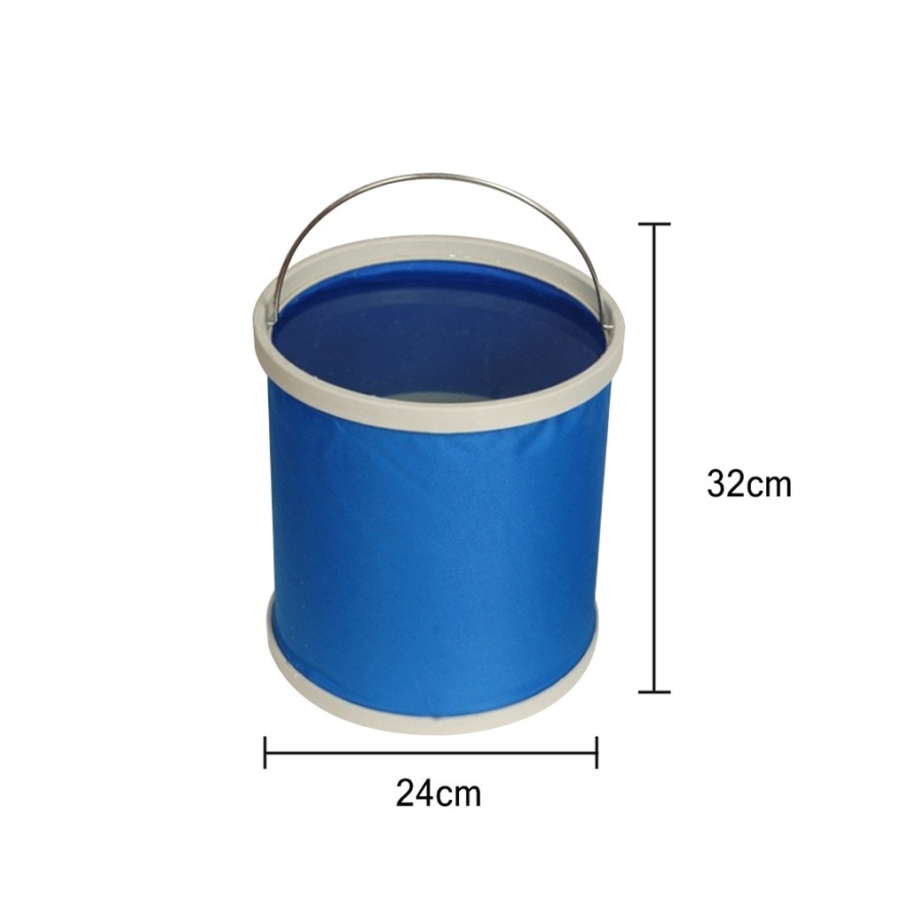 Thickening Portable Folding Bucket Outdoor Camping Fishing Bucket Car Storage Container Car Wash Mop Bucket Cleaning Tools: 13L