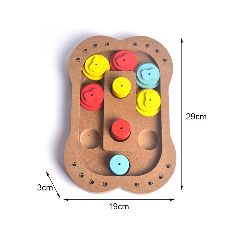 Training Natuurlijke Voedsel Behandeld Houten Poot Vorm Pet Hond Kat IQ Speelgoed Educatief Voeden Spel Poot Puzzel Plaat Spelen Speelgoed: Bone