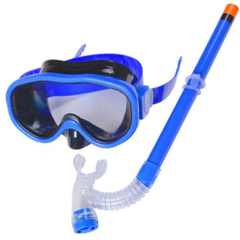 Barn tørr snorkling svømming dykking snorkel briller satt for gutt jente semi sommer svømme dykking dykking utstyr: En