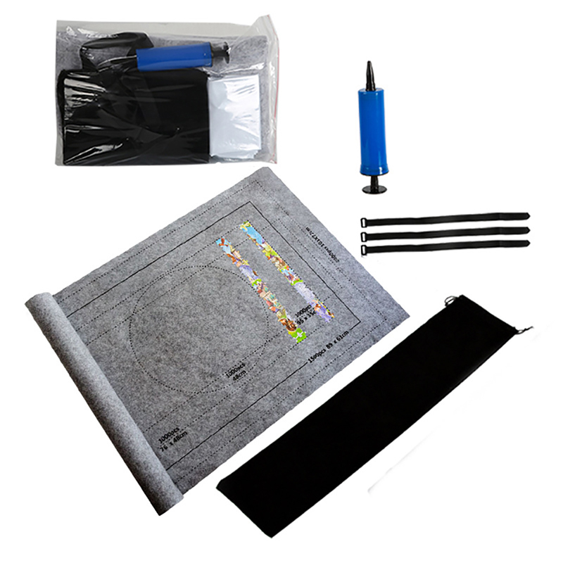 Puzzles Mat Jigsaw Roll Felt Mat Play Mat Puzzles Blanket For Up To 3000 Pcs Puzzle Accessories Portable Travel Storage Bag: green