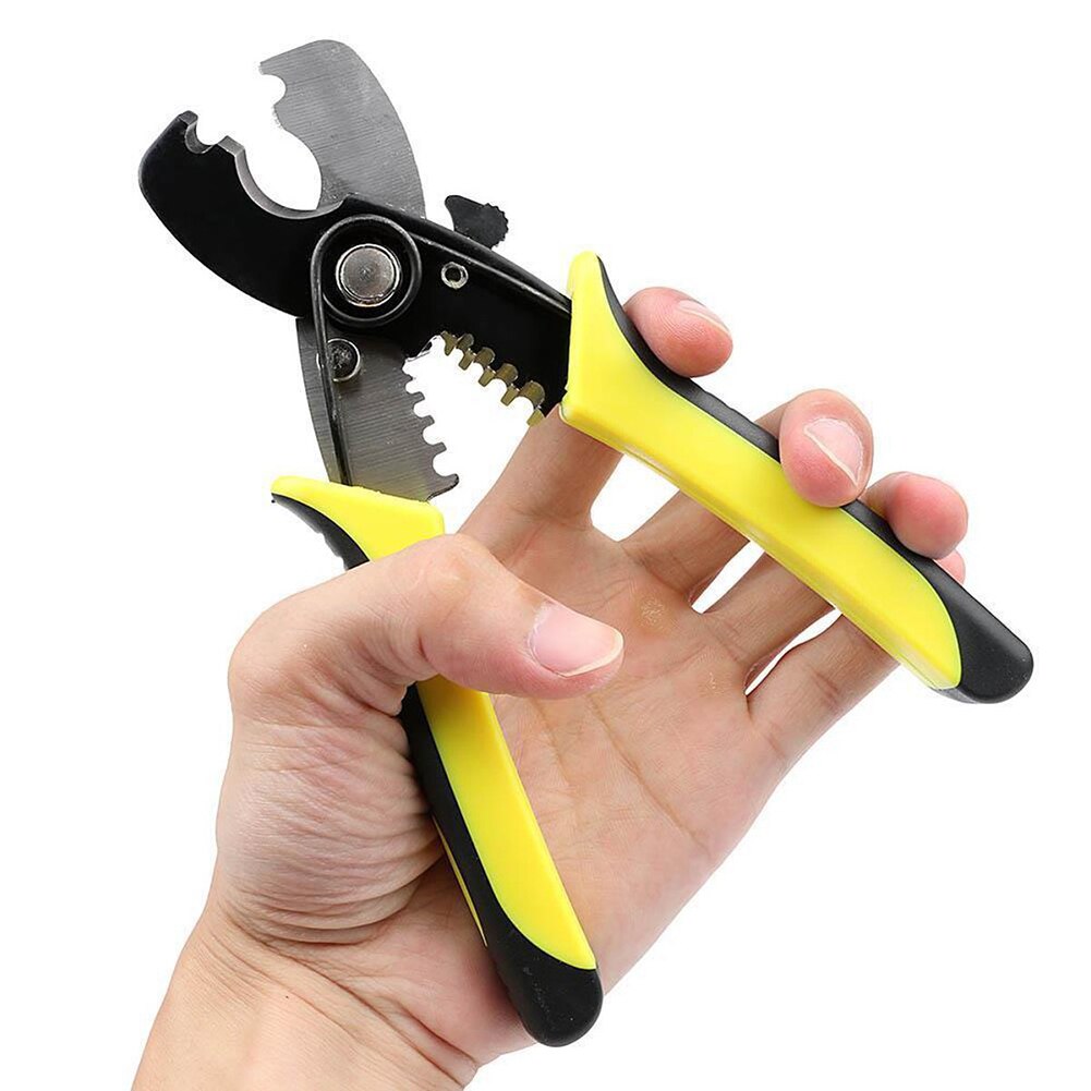 7 inch Adjustable Cable Stripper Wire Cutting Scissor Multifunction Cable Cutter Crimp Stripping Pliers for Electrical Tool