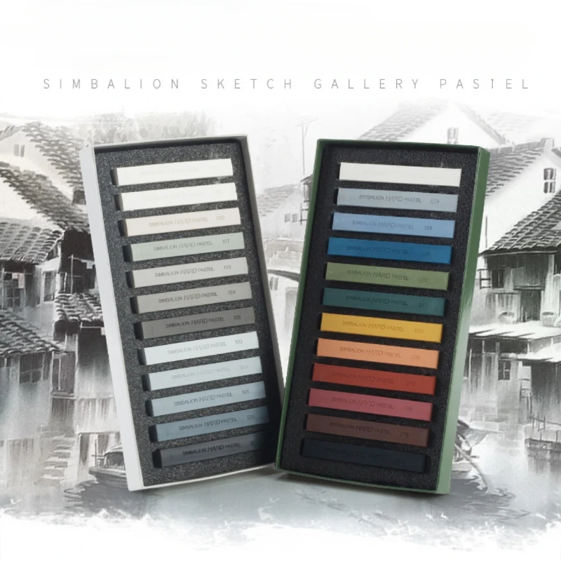 Juego de tiza para bocetos, palo de tiza colorido, Material ecológico, juego de dibujo , suministros escolares, crayones para niños, 12 colores