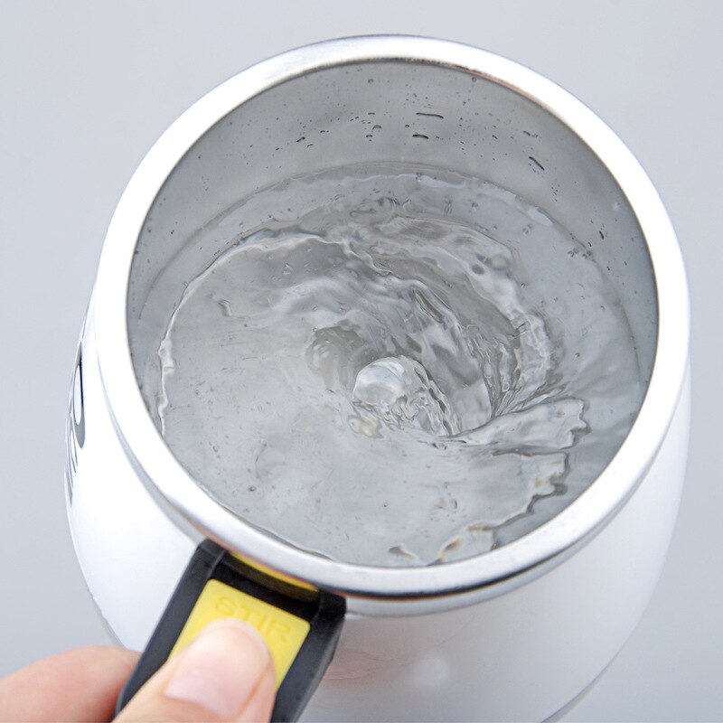 Taza auto agitadora creativa de acero inoxidable, taza agitadora magnetizada, taza de café mezcladora automática de leche, tazas de café antiquemaduras