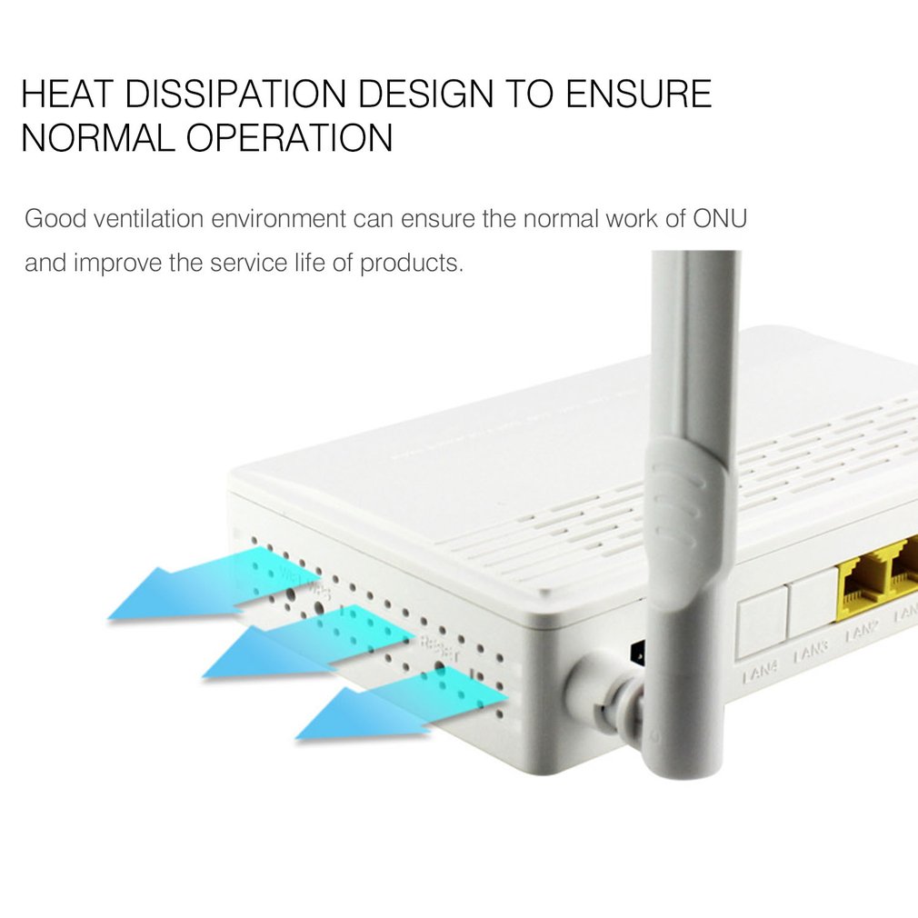 Terminal EPON ONU de cuatro puertos con 1G3F + WIFI + POTS de voz aptos para FTTH Mode Mini fibra óptica Modem Router Firmware