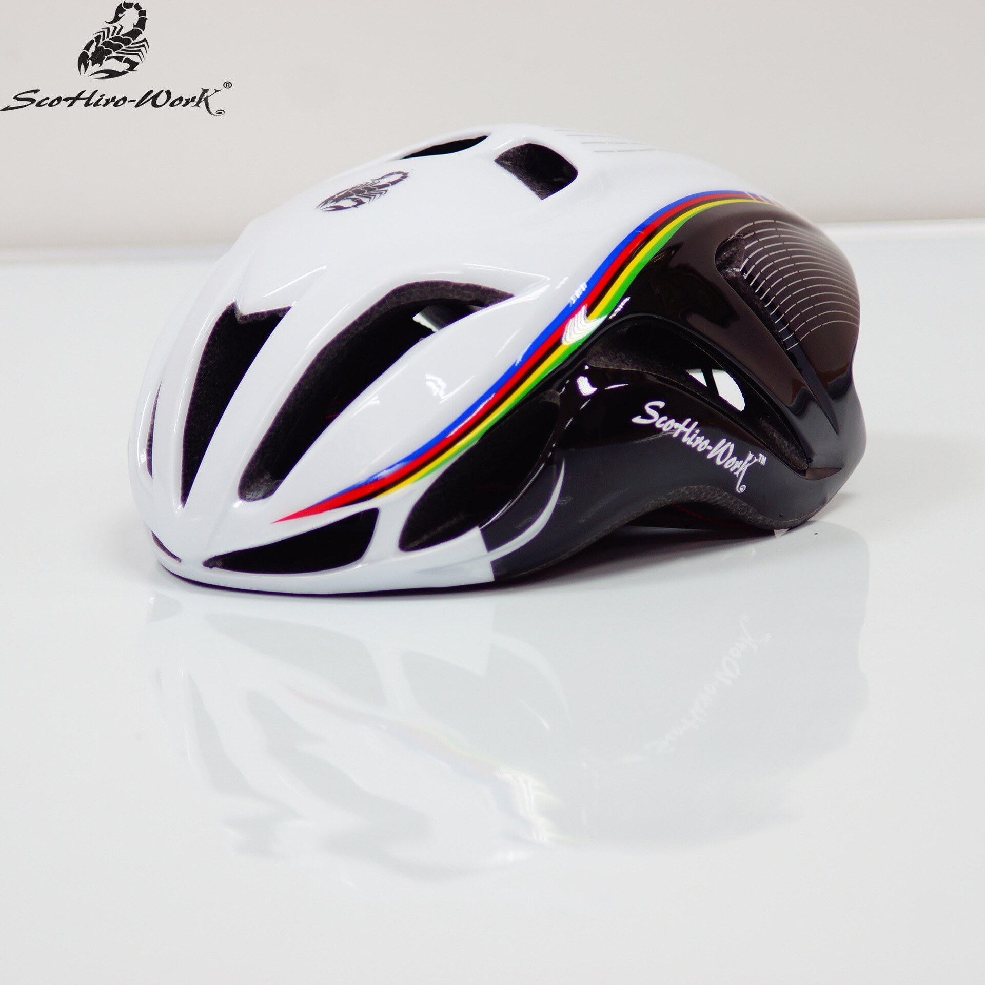 SCOHIRO WORK tt Triathlon caschi da ciclismo ultraleggero road racing bike protezione per adulti aero casco da bicicletta attrezzature donna uomo: color 1