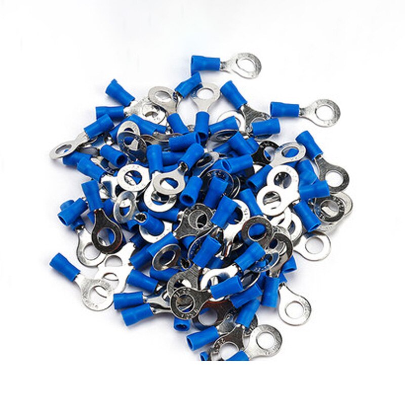 Koude Terminal 100 Stks/zak Elektrische Pre-Geïsoleerde Draad Kabel Crimp Connector 1.5-2.5mm ² AWG16-14 RV2 Serie End adereindhulzen