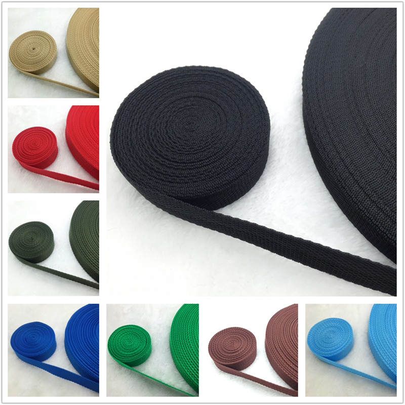 Correa de cinta de nailon para manualidades, 2 yardas/lote, 25mm, para mochila, bolsas de flejado, accesorios para perros