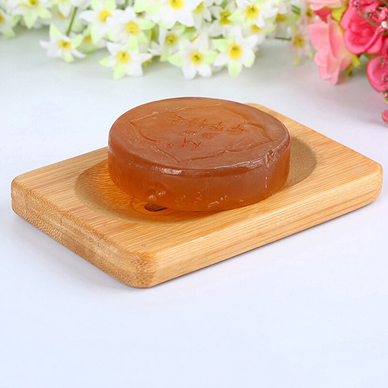 Houten zeeprek, lekkage van een schaal met houten zeeprek, lekkende badkameropbergrek, zeepschaal, houten opbergrek: Default Title