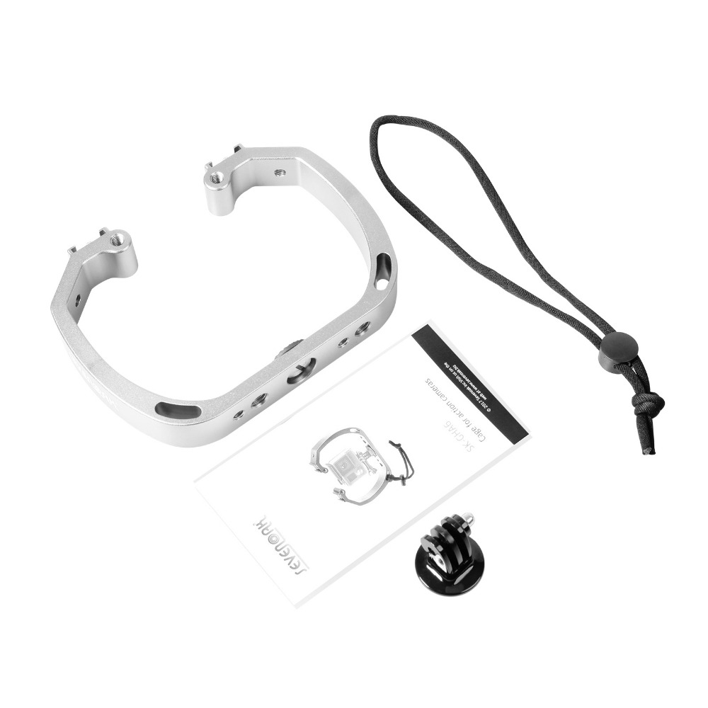 Tauchen Unterwasser Handheld Action Kamera Halter Doppel-Arm Tray Unterstützung Stabilisator Halter Käfig Selfie Monopod Halterung Für GoPro