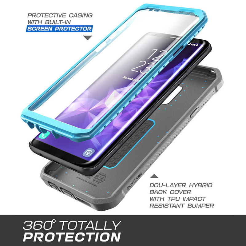 SUPCASE For Samsung Galaxy S9 Plus Case UB Pro Full-Body Rugged Holster Protective Case with Built-in Screen Protector Cover