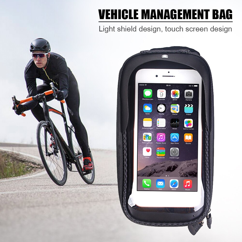 Waterdichte Fietstas Voor Bovenbuis Fietsen Telefoon Case Zadel Pouch 6.5in Telefoon Case Touchscreen Bag Fiets Accessoires