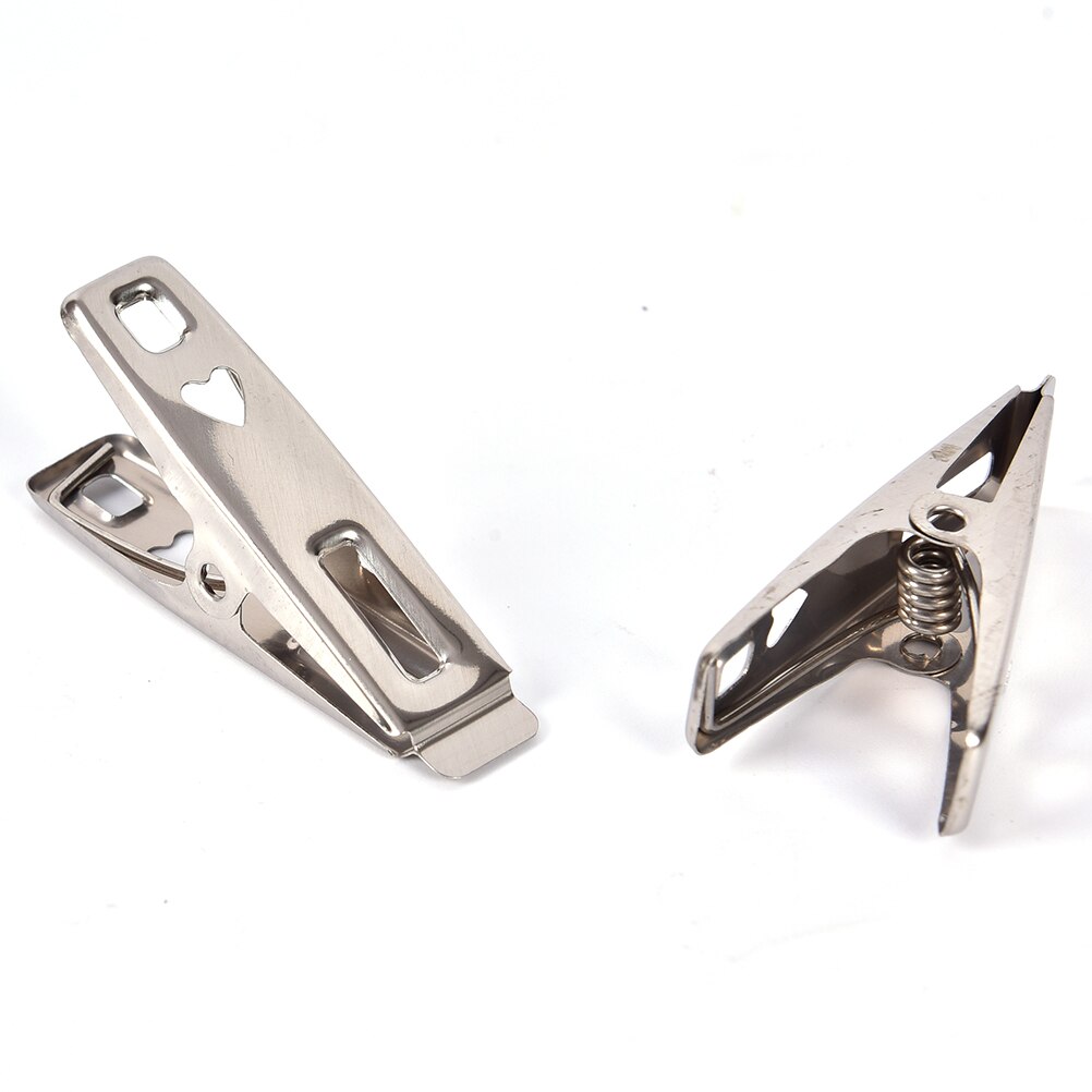 20PCS Clips Letter Clips Stainless Steel Silver Metal Paper Binder Grip Clips Clamp Office Tool Supplies