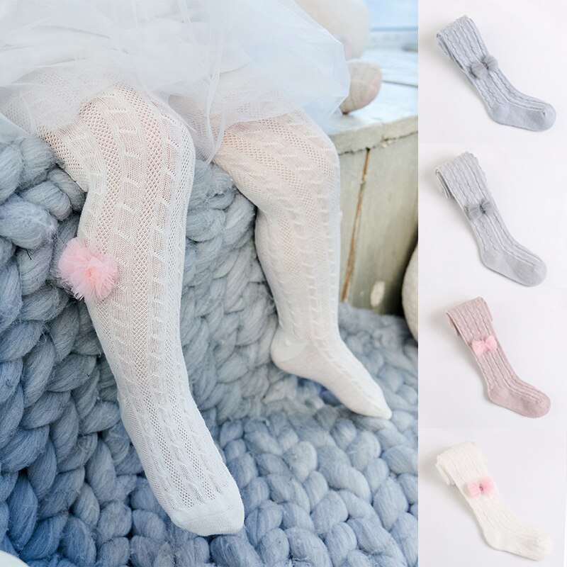 Summer Mesh Thin Baby Tights Lace Bow Princess Baby Girl Tights Pantyhose Soft Cotton Children Stockings Hosiery