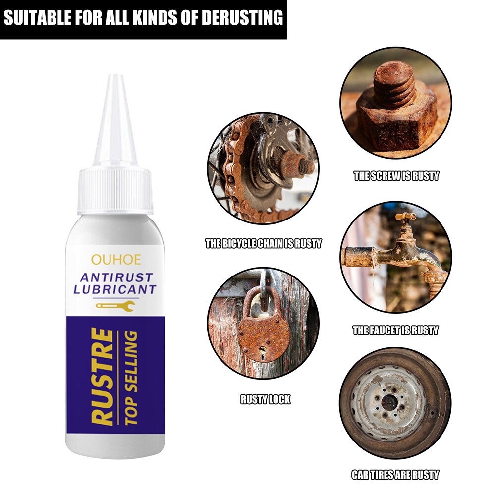 Derusting Spray Rust Remover Metal Surface Inhibitor Rusts Paint Metal Polish Chrome Metal Polish Car Maintenance Cleaning Tools