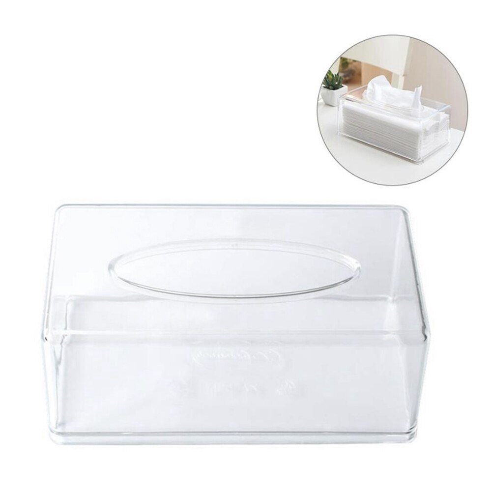 Acrylic Tissue Box Universal European Paper Rack Office Table Accessories Home Office KTV Hotel Car Facial Case Holder: Default Title