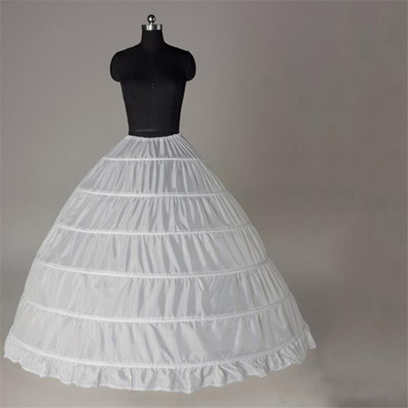 Enagua de aros para mujer, falda interior de crinolina para vestido de boda, vestido de novia, enaguas de burbuja, color blanco, 6 unidades