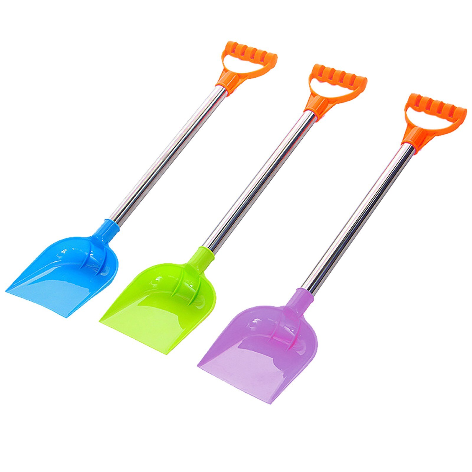 Pala de nieve retráctil para niños, pala de playa con mango de acero inoxidable, herramientas de jardín, 25 #1/4 piezas