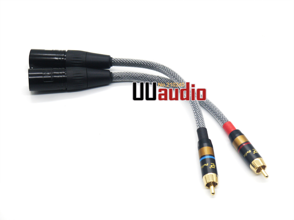 UU35 2PCS/Pair HIFI 4N-OFC RCA To 3P XLR Audio Cable / 0.2m 0.5m 1m 1.5m