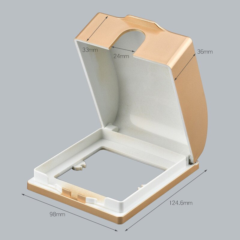 Type 86 switch socket waterproof protective cover 3D Wall Stickers gold switch sticker Kitchen bathroom toilet socket cover