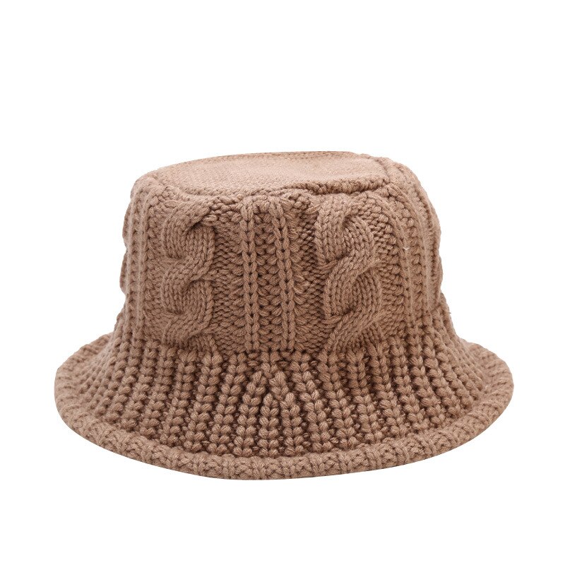 Vrouwen Herfst Winter Muts Warm Visser Hoed Panama Outdoor Hoofddeksels Bob Emmer Hoed Hand Gebreide Wol Hoeden voor Vrouwen