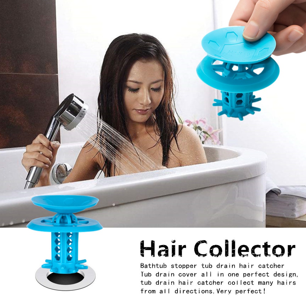 2PACK TXM Drain Hair Catcher Bathtub/Sink Drain Hair Catcher,2 in 1 Bathtub Drain Protector for Shower