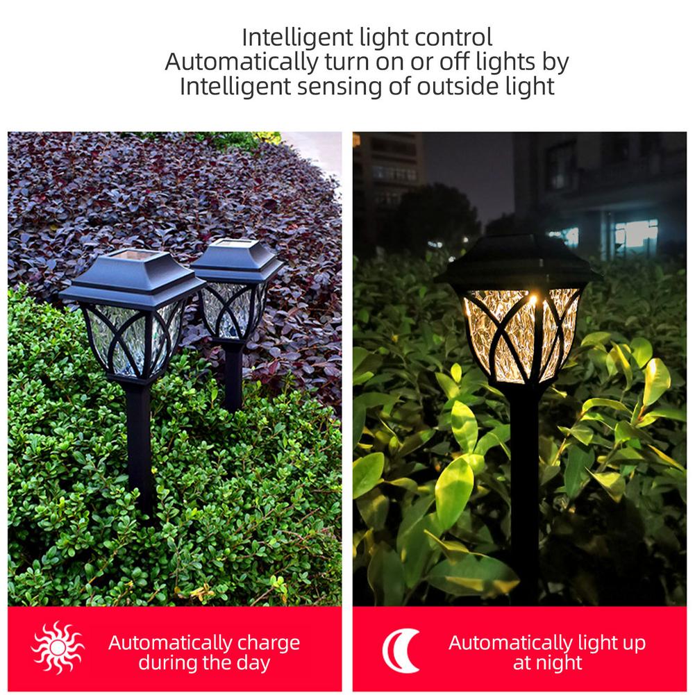 2 szt. Lampy ogrodowe na energię słoneczną słoneczny chodnik lampa krajobrazowa zewnętrzna wodoodporna robić ogrodów dziedzińce chodniki robić dekoracji ogrodu