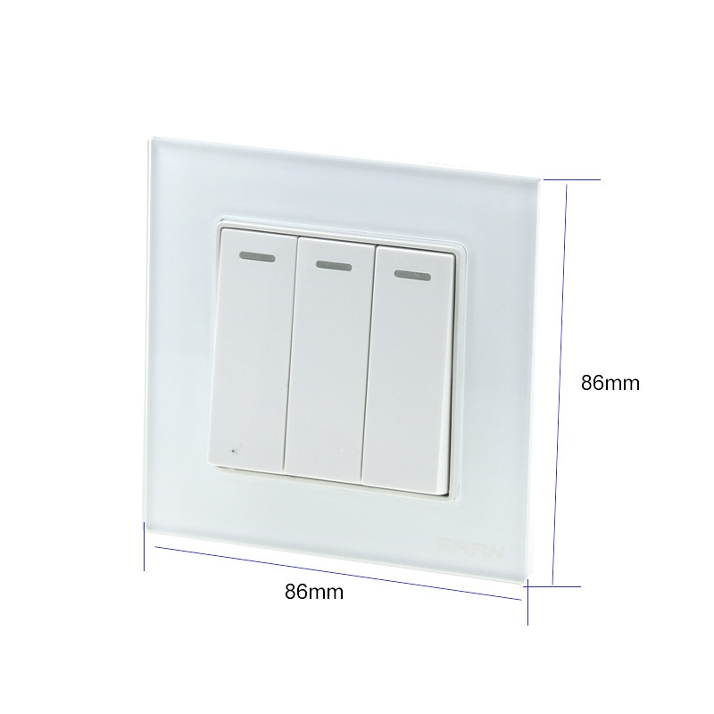 electrician wall triple open single control switch keyboard type 86 three-position light power switch panel