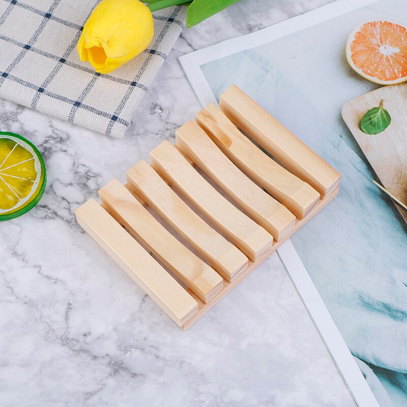 12Styles Natural Carbide Wood Soap Dish Wooden Soap Container Travel Wood Soap Box Shower Plate Bathroom Soap Holder: style10