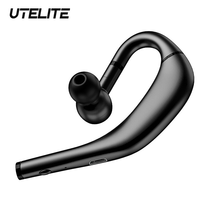 Utelite Draadloze Bluetooth Oortelefoon Auto Stereo Headset 300Mah Microfoon Lange Standby Enkele Oordopjes Business Sport Oorhaak