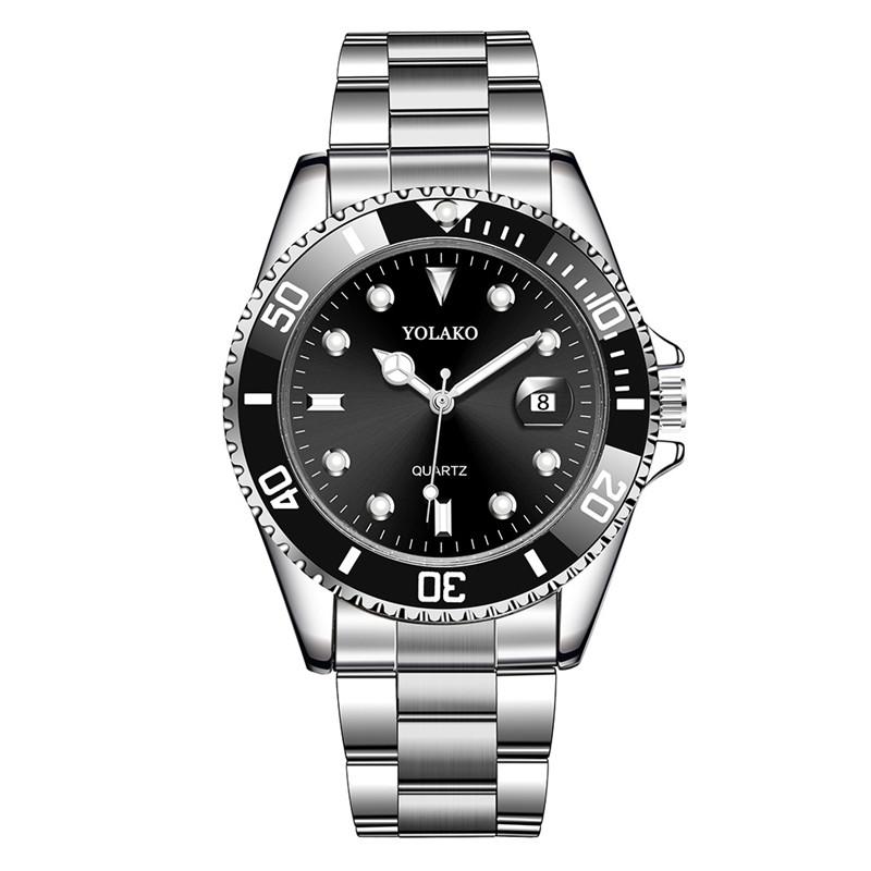 Montre de Sport homme de luxe horloge à Quartz hommes acier inoxydable affaires pour Renault trafic 2006 2001 megane 1996 2002 scénic 1999: Black