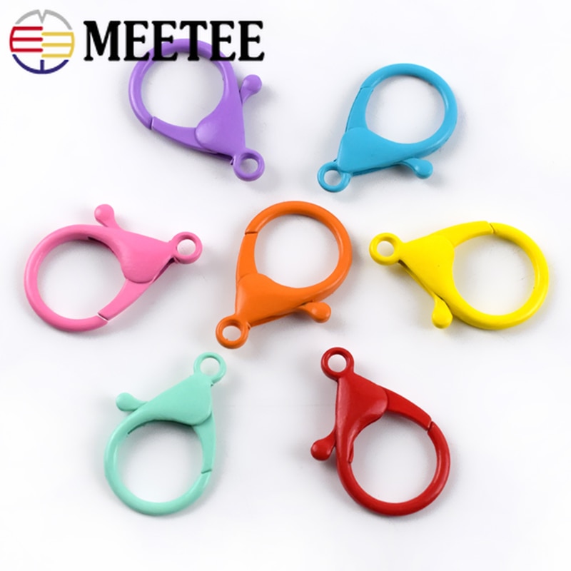 20/40 stuks 35mm kreeftengespen kleurrijke sleutelhanger veerhaak hondenhalsband gespen sleutelhanger handtas hanger decoratie  bf281