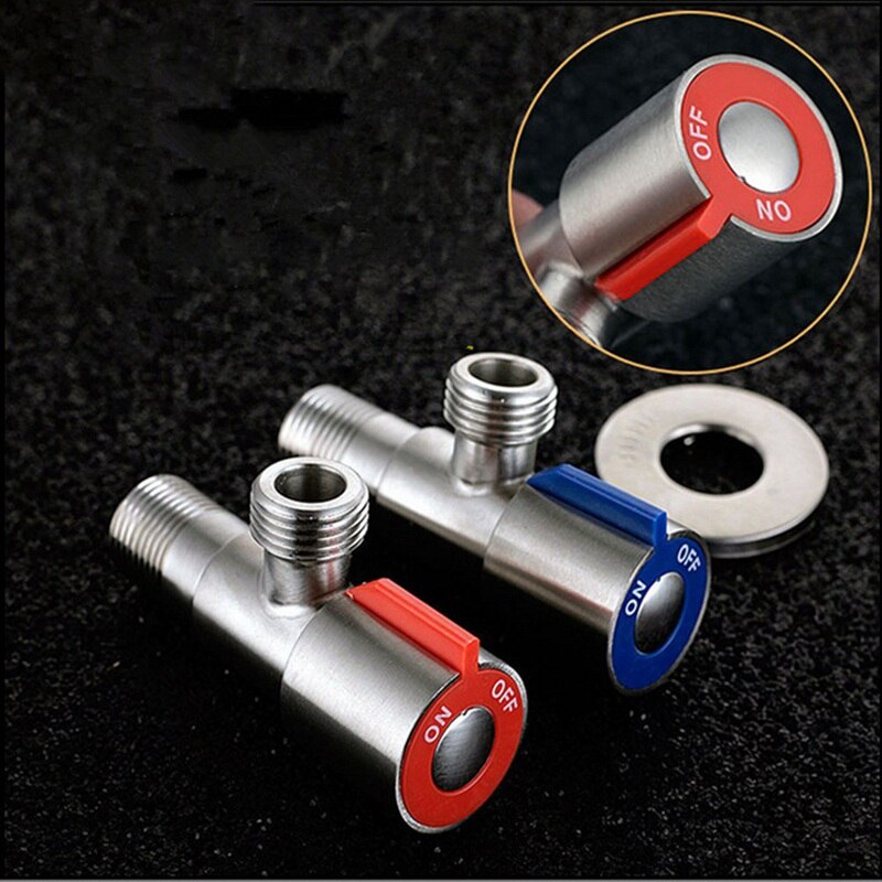 Stainless Steel Triangle Valve Stop Valve Angle Valve Kitchen Toilet Black Angle Valve And Cold Valve