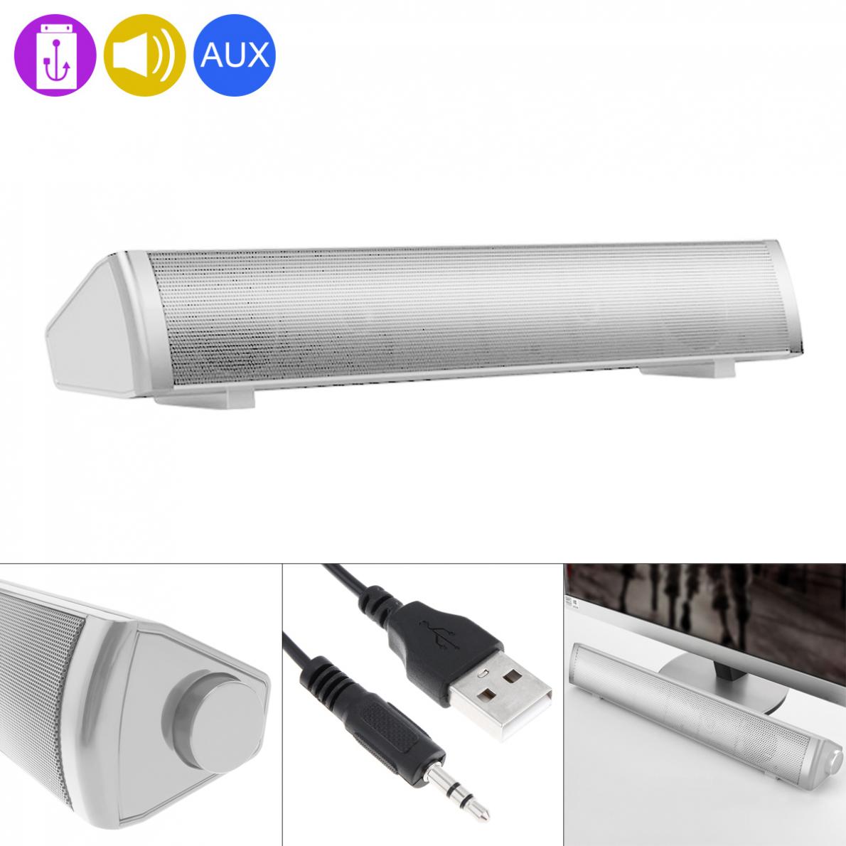 Sada V-105 Soundbars Luidspreker Mobiele Telefoon Computer Universele Mini Strip Speaker Met 2 Luidsprekers Eenheden En Stereo Surround Sound