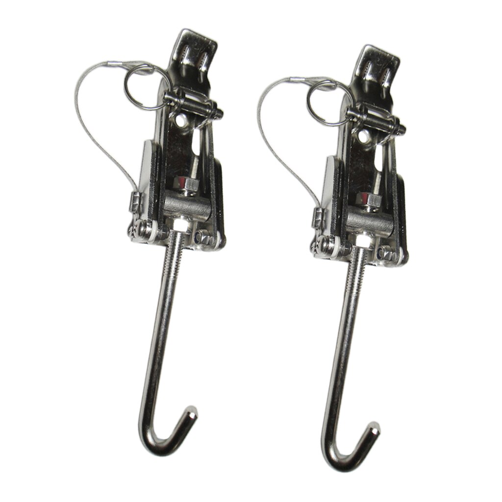 Tensor de cadena de ancla de acero inoxidable, bloqueo de tensión, carga de 700lb, 2 uds.