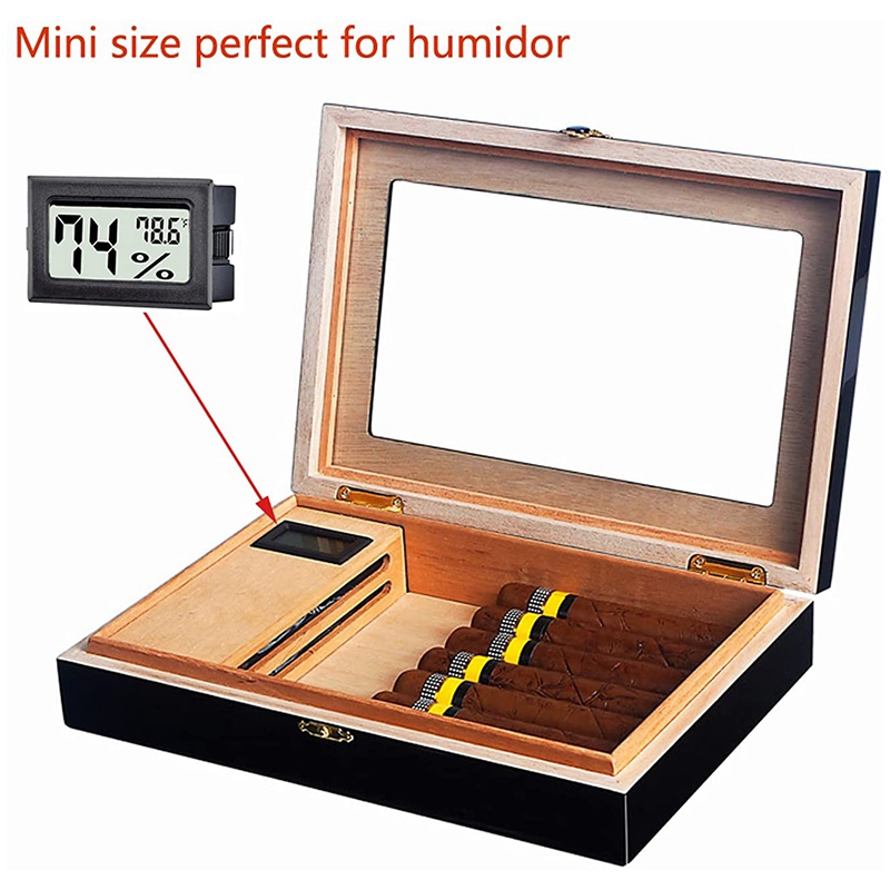 6 Pack Mini Digital Thermometer Hygrometer Indoor Temperature And Humidity Gauge Meter Monitor Fahrenheit For Humidor