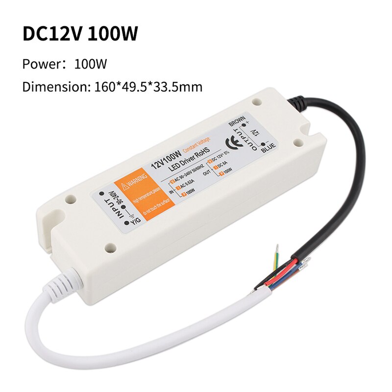AC DC 12V Power Supply Led Driver 18W 28W 48W 72W 100W Lighting Transformers 12V Power Supply LED Driver Transformer 220 V 12 V