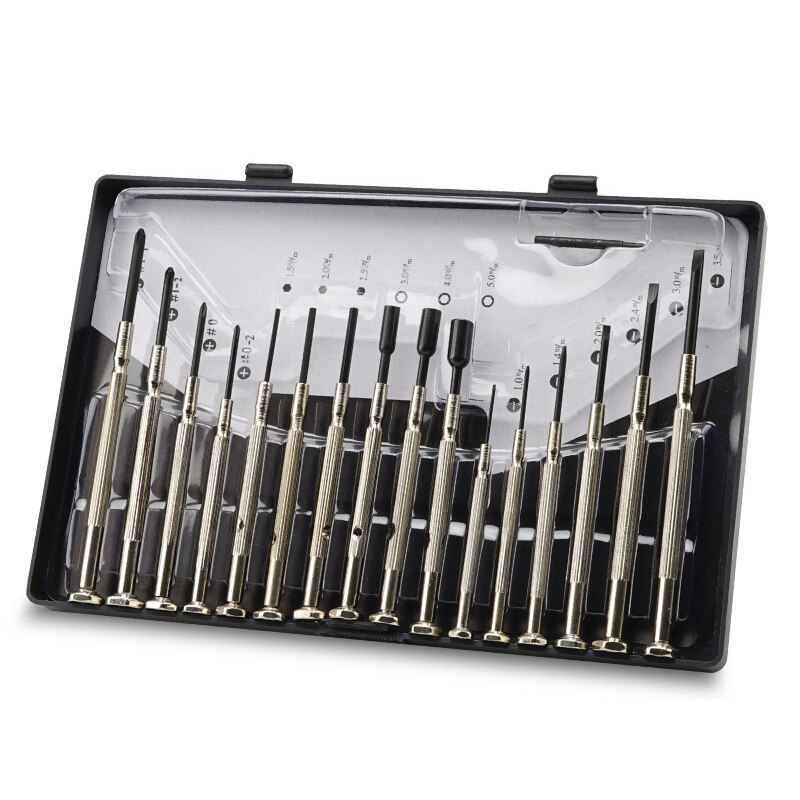 16 -delige professionele horloge reparatieset voor horloges, brillen, mobiele telefoons, precisie schroevendraaiers, horlogemaker gereedschap