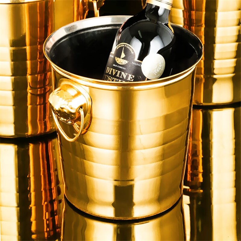 3l/5l/7l tigerhuvud i rostfritt stål ishink vin champagne vinkylare flaska kylare champagne öl kylare isfat