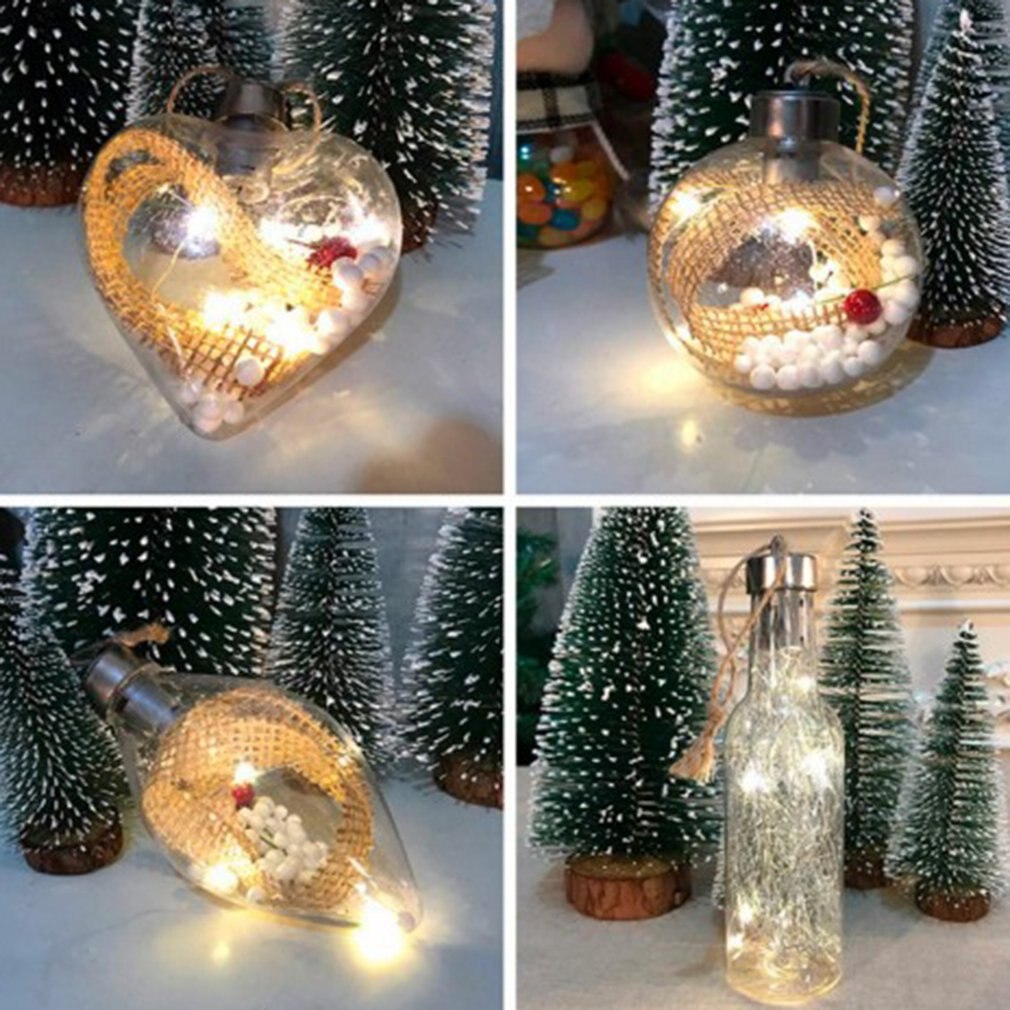 Kerst Perfect Decoraties Kerstballen Met Verlichting Schuim Deeltjes Cartoon Pvc