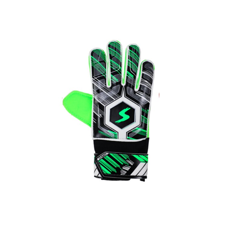 Soccer Goalkeeper Adult Football Gloves Anti Skid and Wear Resistant Latex Gloves: Green / 8