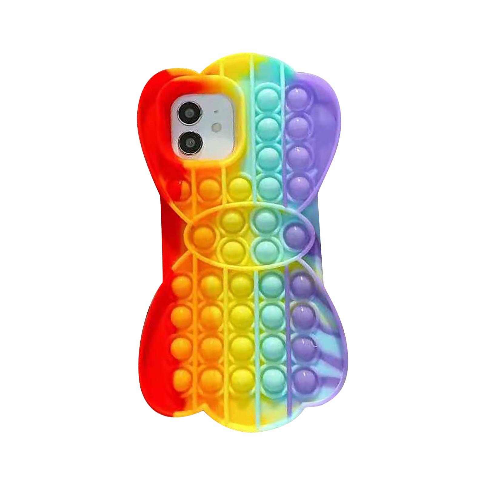 Rainbow Pop Fidget Reliver giocattoli antistress bambini adulti Push It Bubble giocattolo sensoriale divertente antistress Pop Fidget Reliver Stress