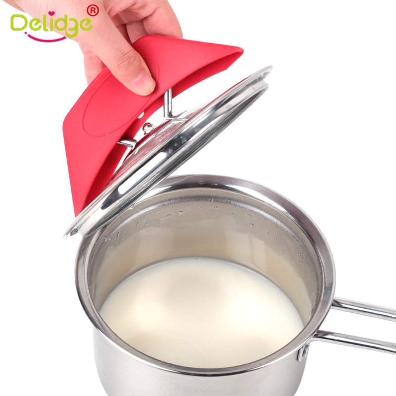 Delidge 1 st Siliconen Assist Handvat Houder Pot Cover Warmte Geïsoleerde Vinger Handschoenen Keuken Koken Tool