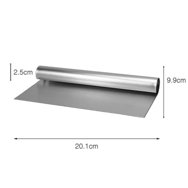 Stainless Steel Multi-Purpose Cake Smoother Scraper Cooking Baking Dough Pizza Bread Spatulas Cutters Pastry Kitchen Tools: YR1838-2