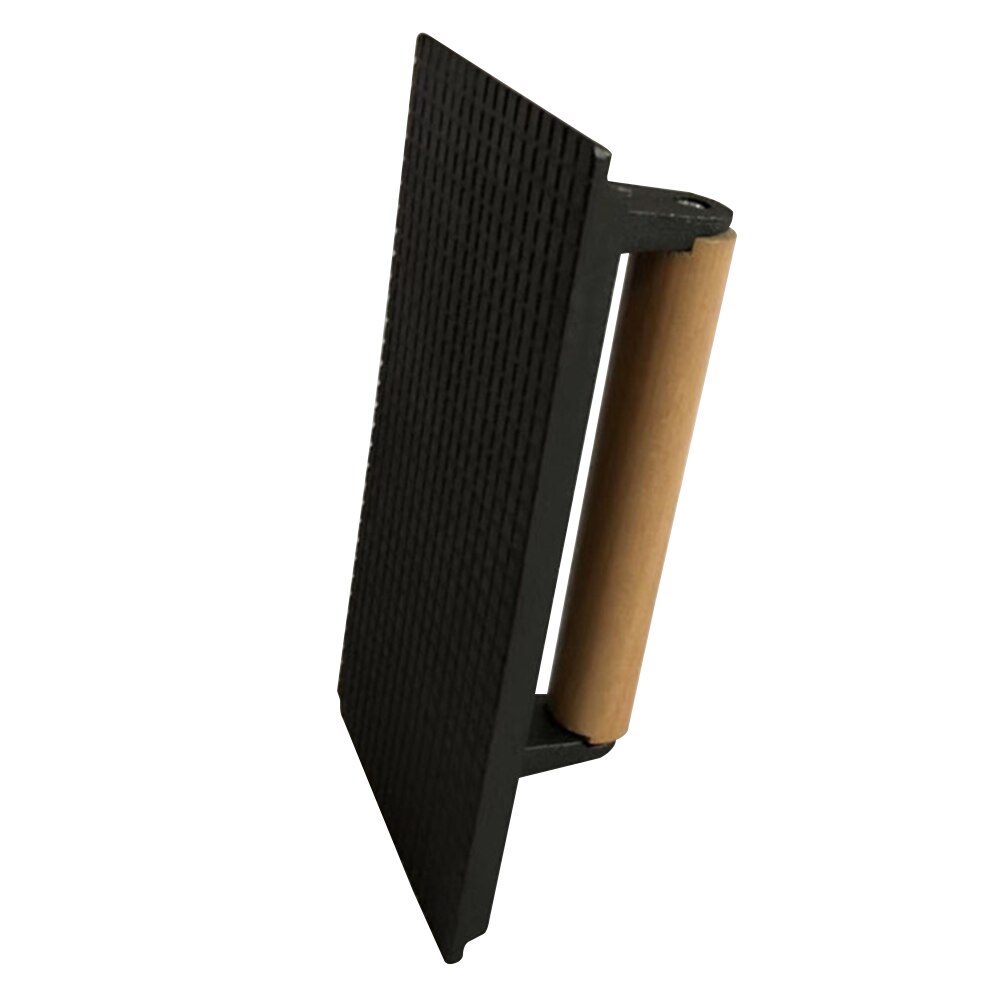 Plate Cast Iron With Wooden Handle Steak BBQ Grill Weight Press Meat Press