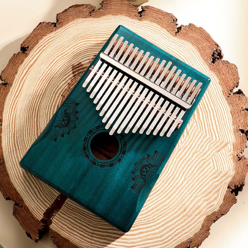 Portable 17 Key Kalimba Thumb Finger Piano Made By Single Board Wood Mahogany Mbira Body Calimba Musical Instrument: 4