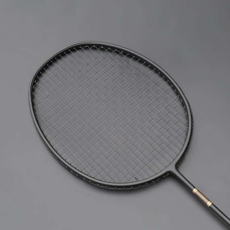 5U 75G Full Carbon Fiber Strings Badminton Rackets Light Weight Training Racquet High Tension 22-30LBS G5 Bags: black