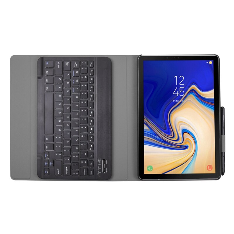 Keyboard Case Voor Samsung Galaxy Tab S4 10.5 Model Sm-T830/T835/T837, slim Shell Lichtgewicht Stand Cover Met Afneembare Wi