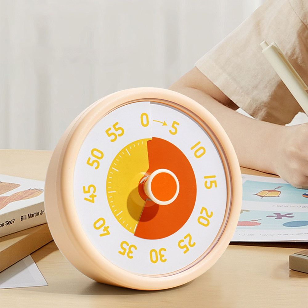 Self-discipline Visual Timer Silent 60 Minutes Kitchen Timer Reminder Round Visualization Countdown Timer