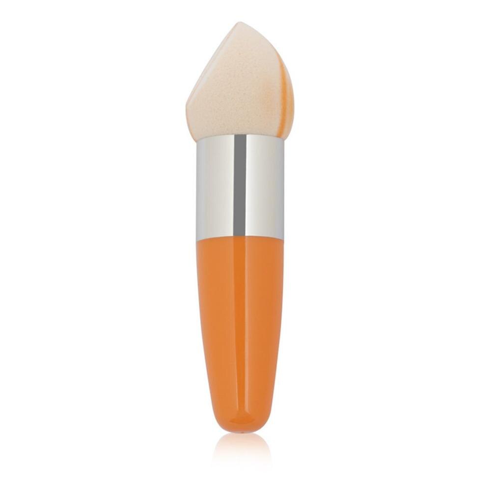 Portable Candy Color Handed Beauty Sponges Foundation Sponge Handle Makeup Puff Cosmetic Sponge Face Make Up Powder Puff Tool: Orange