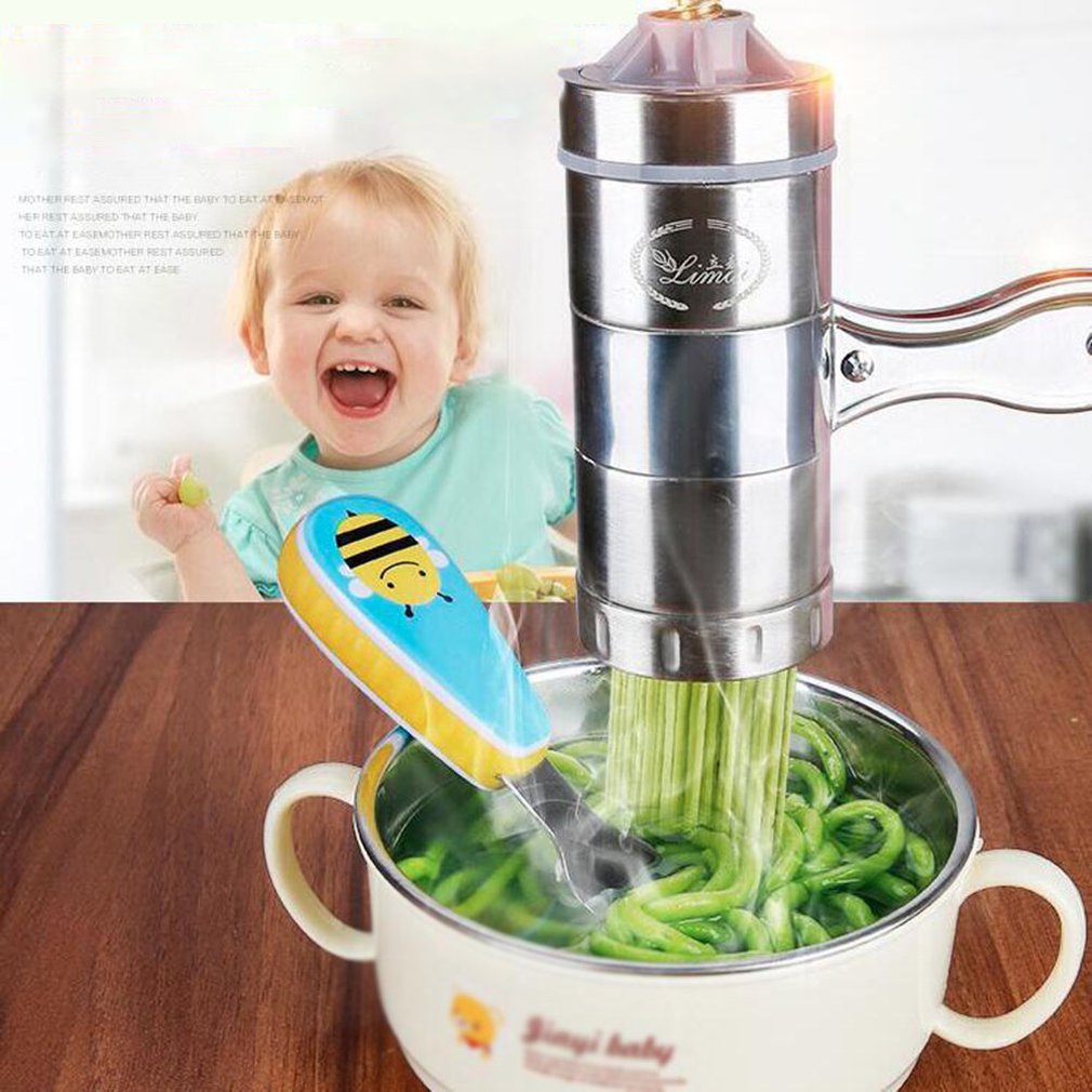Aço Inoxidável Fabricante De Macarrão Manual de Imprensa Máquina de Macarrão Manivela Cortador Panelas Fazer Espaguete Cozinhar Ferramentas Acessórios de Cozinha